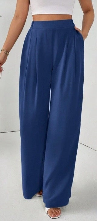 Pocketed Wide-Leg Pants