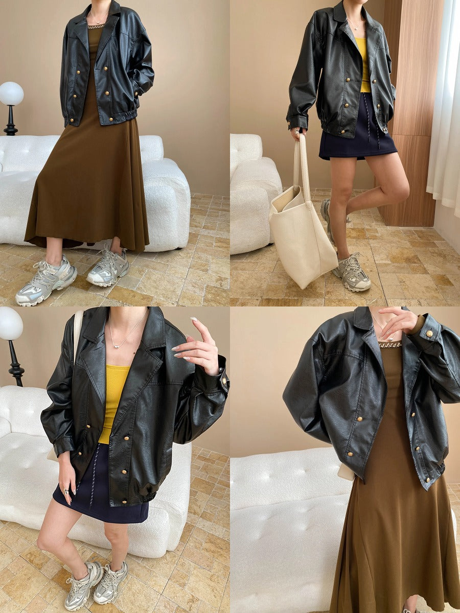 Locomotive leather jacket