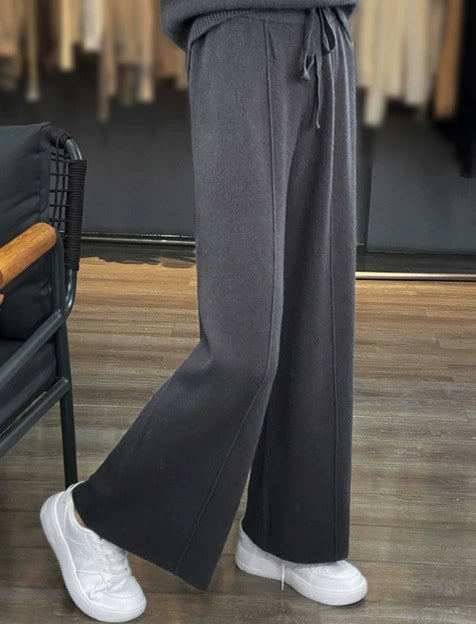 Ribbed Mystique Wide Leg Pants