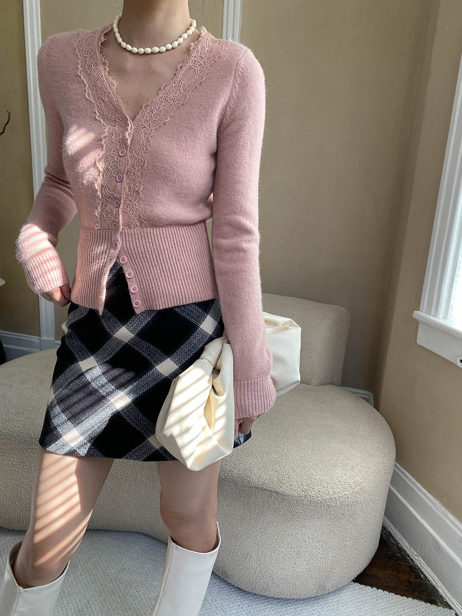 Slim-fit knitted cardigan