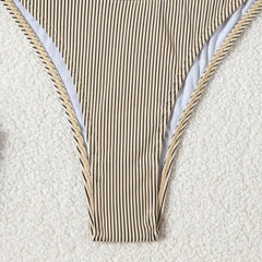 One Shoulder Bikini Set Elegant Swimsuit for Fashion Monokini Style Two Piece Thongs Panties Swimsuit