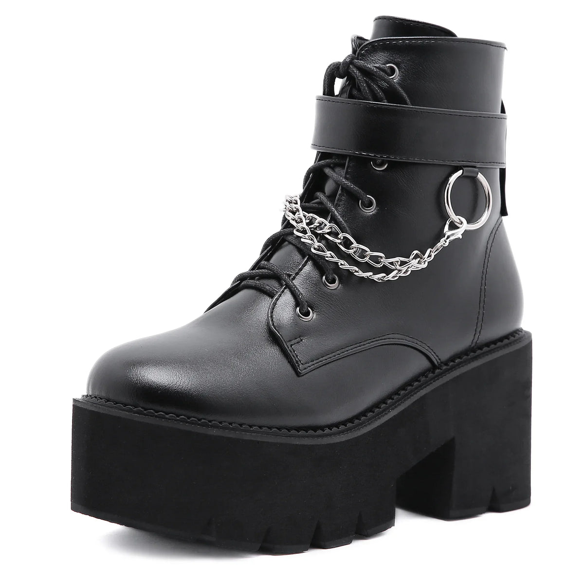 Punk Style Chunky Heel Platform Boots