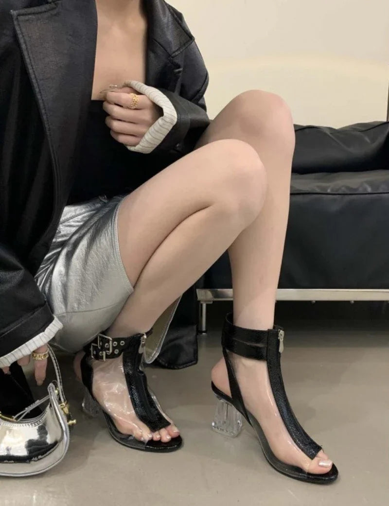 Punk Zip Design Brand Modern Boots
