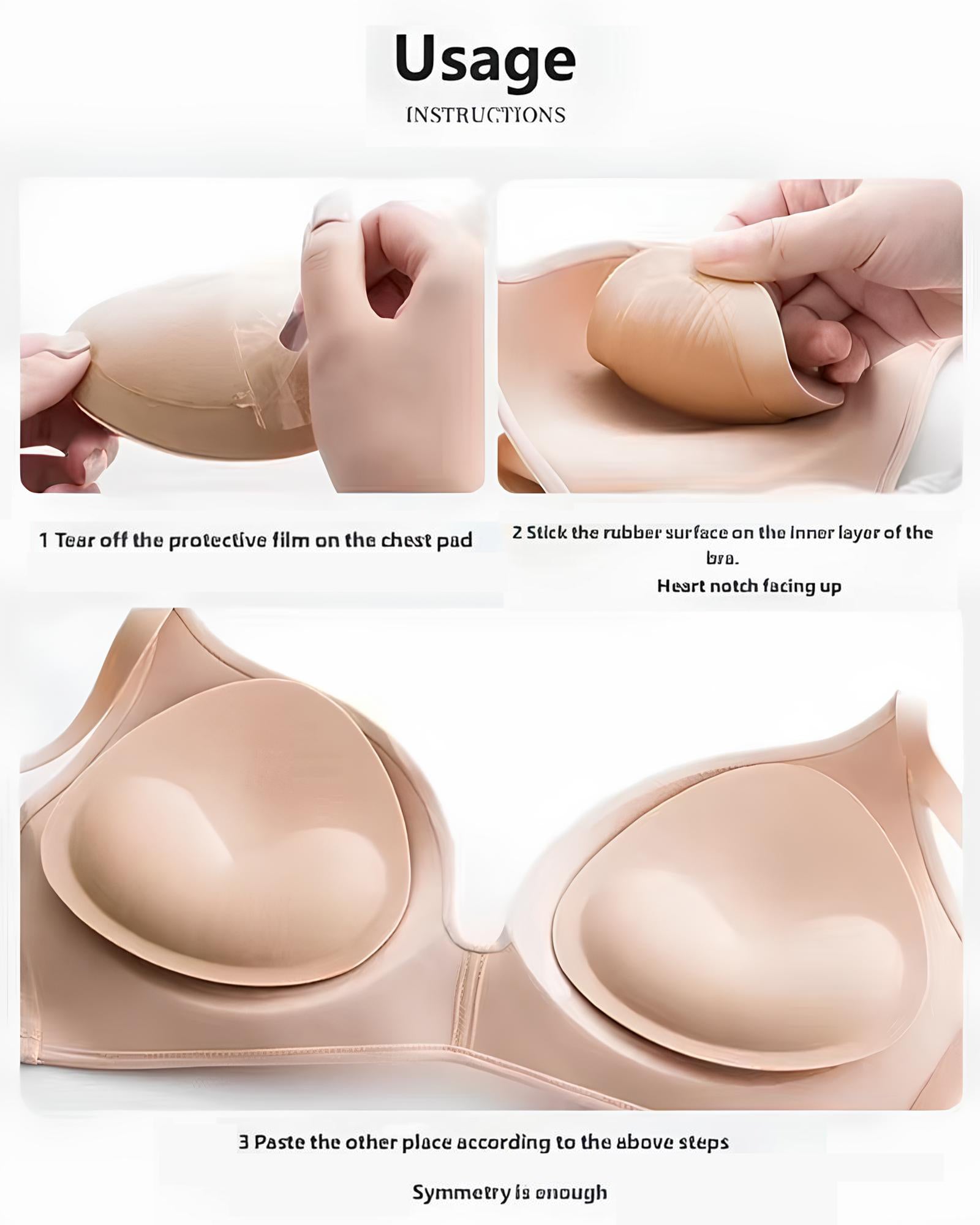 Women's Seamless Waterproof Soft Silicone Invisible Lifting and Push-up Breast Pads