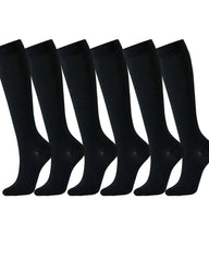 6 Pairs Of High-Elastic Breathable Calf Compression Socks For Sports and Fitness