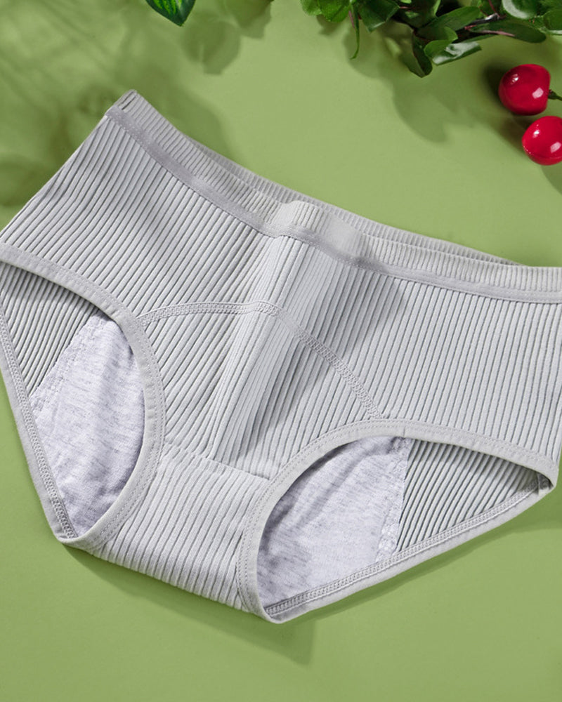 Women's Pure Cotton Menstrual Period Leak-proof Mid-high Waist Breathable Panties