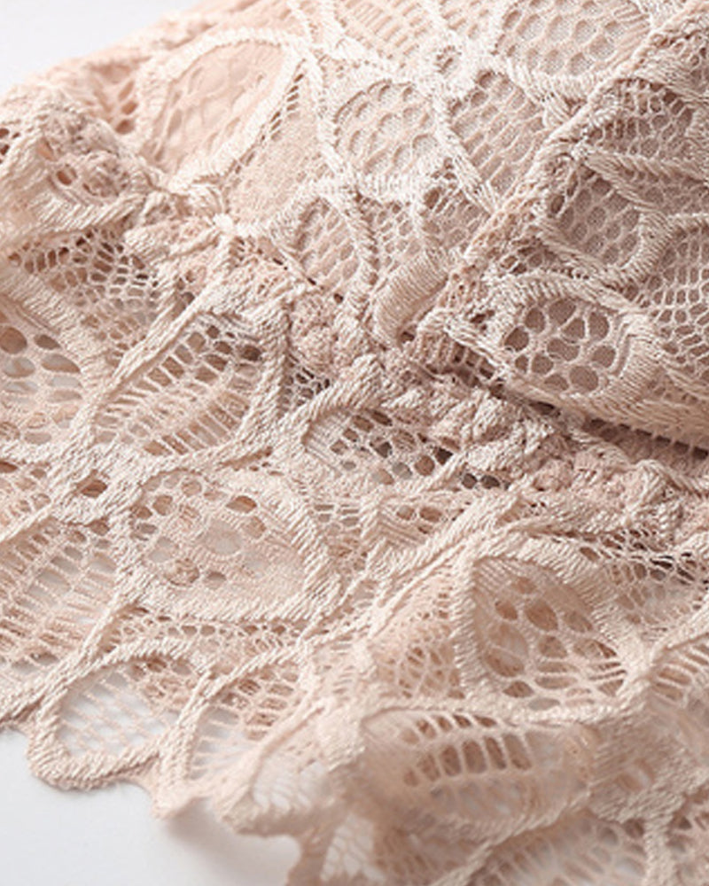 Deep V Lace Wire-Free Push-Up Bra and Panty Set
