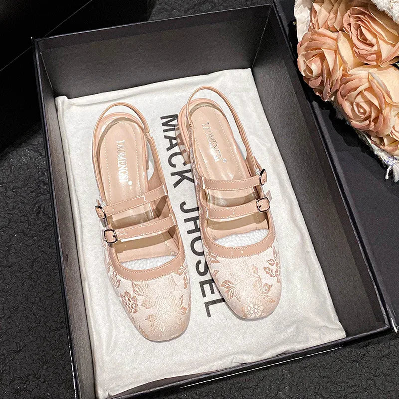 Retro Bag Head Mary Jane Shoes