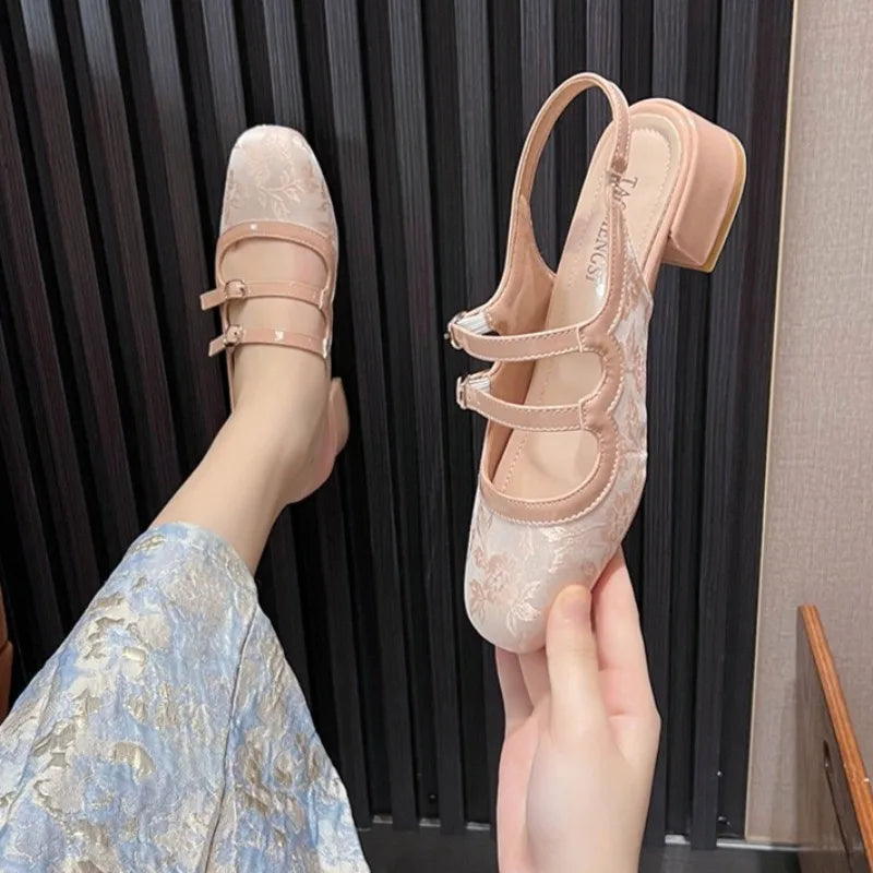Retro Bag Head Mary Jane Shoes
