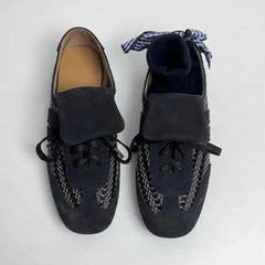 Retro Hollow Weave Derby Shoes