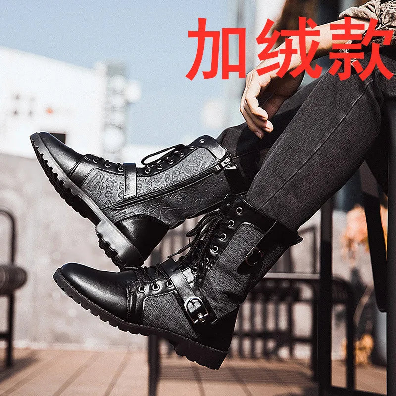 Retro Mid-Carf Punk Boots