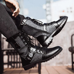 Retro Mid-Carf Punk Boots
