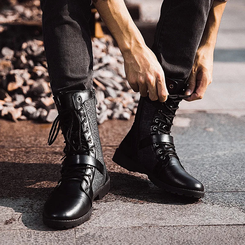 Retro Mid-Carf Punk Boots