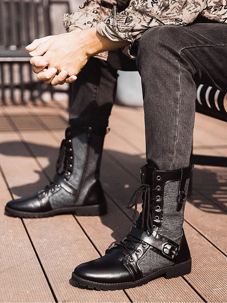 Retro Mid-Carf Punk Boots