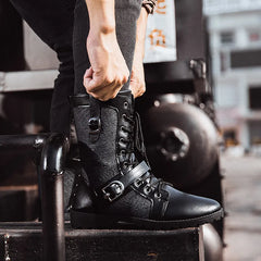 Retro Mid-Carf Punk Boots