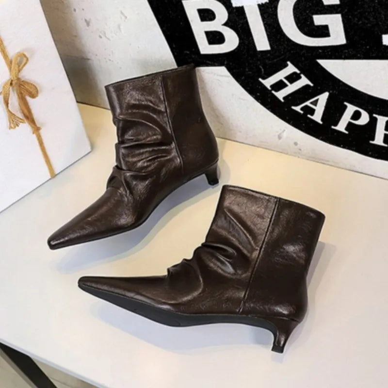 Retro Patent Leather Women's Boots