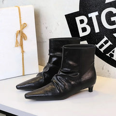 Retro Patent Leather Women's Boots