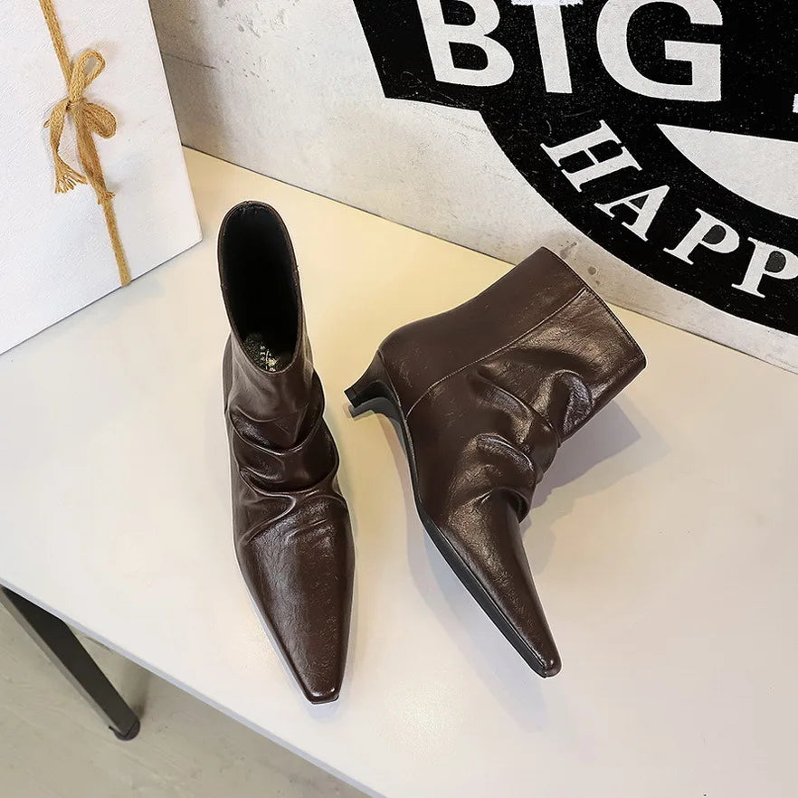 Retro Patent Leather Women's Boots