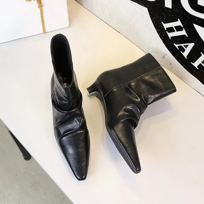 Retro Patent Leather Women's Boots