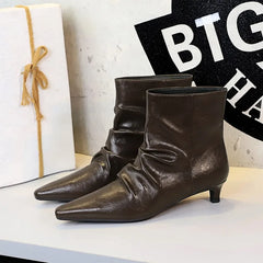 Retro Patent Leather Women's Boots