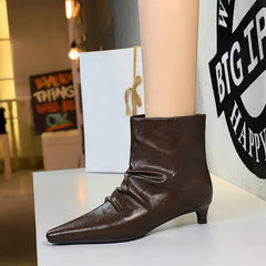 Retro Patent Leather Women's Boots