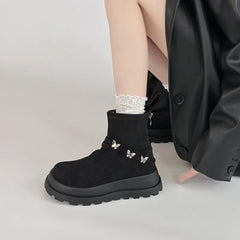 Retro Style Thick Soled Women's Boots