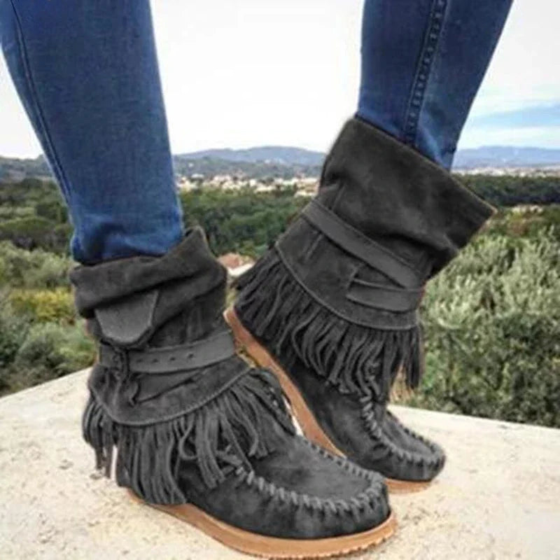 Retro Tassel Women's Boots