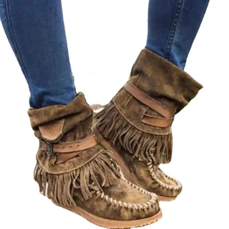 Retro Tassel Women's Boots