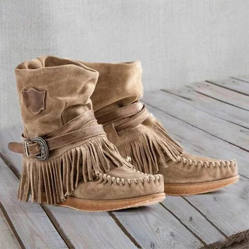 Retro Tassel Women's Boots