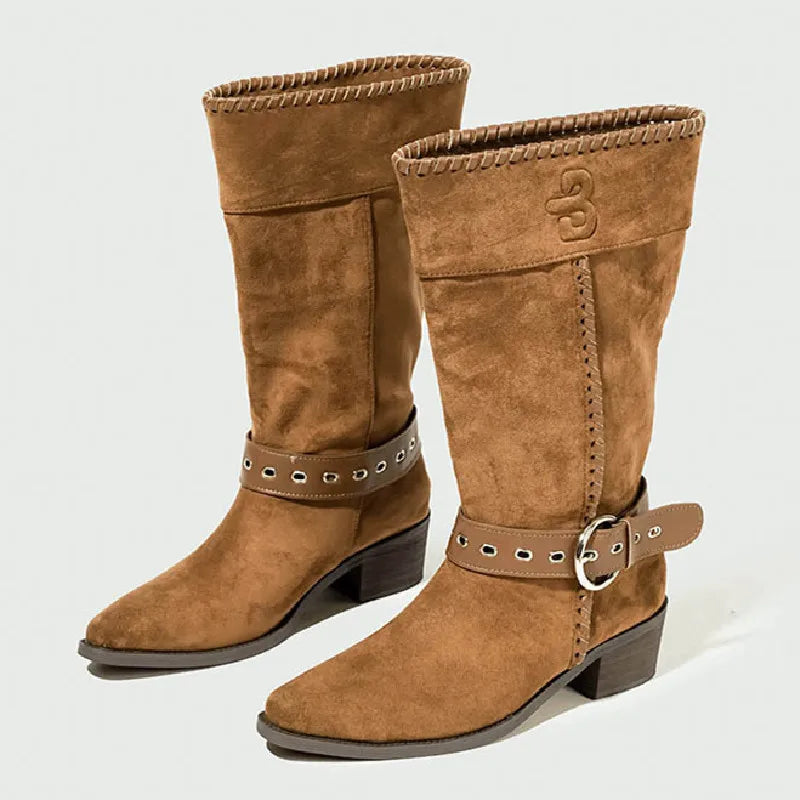 Retro Western Ankle Boots