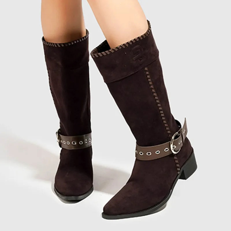 Retro Western Ankle Boots