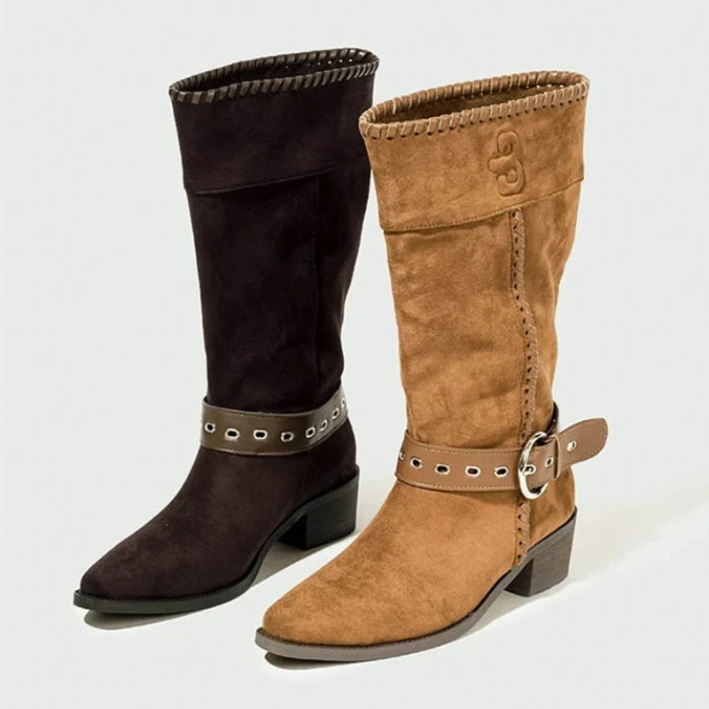 Retro Western Ankle Boots