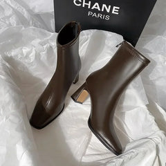 Retro brown Brand Ankle Boots
