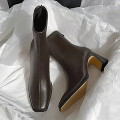 Retro brown Brand Ankle Boots
