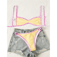S - XL Splicing Bikini Two-pieces Bikini Set