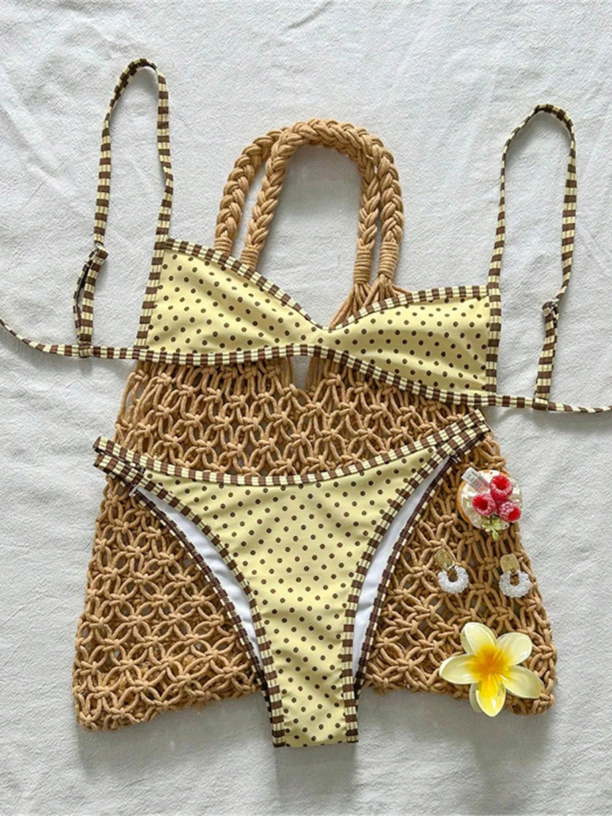S - XL Polka Dot Bikini Two-pieces Bikini Set