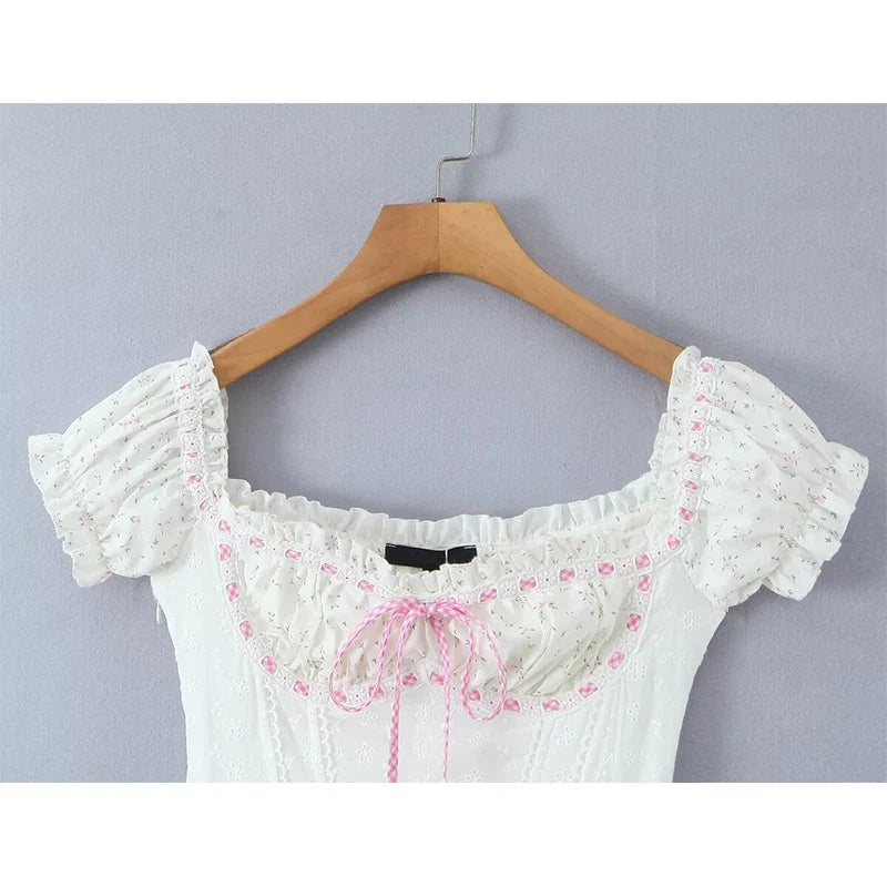 Beautiful Girl Floral Print Sexy Off Shoulder Dresses