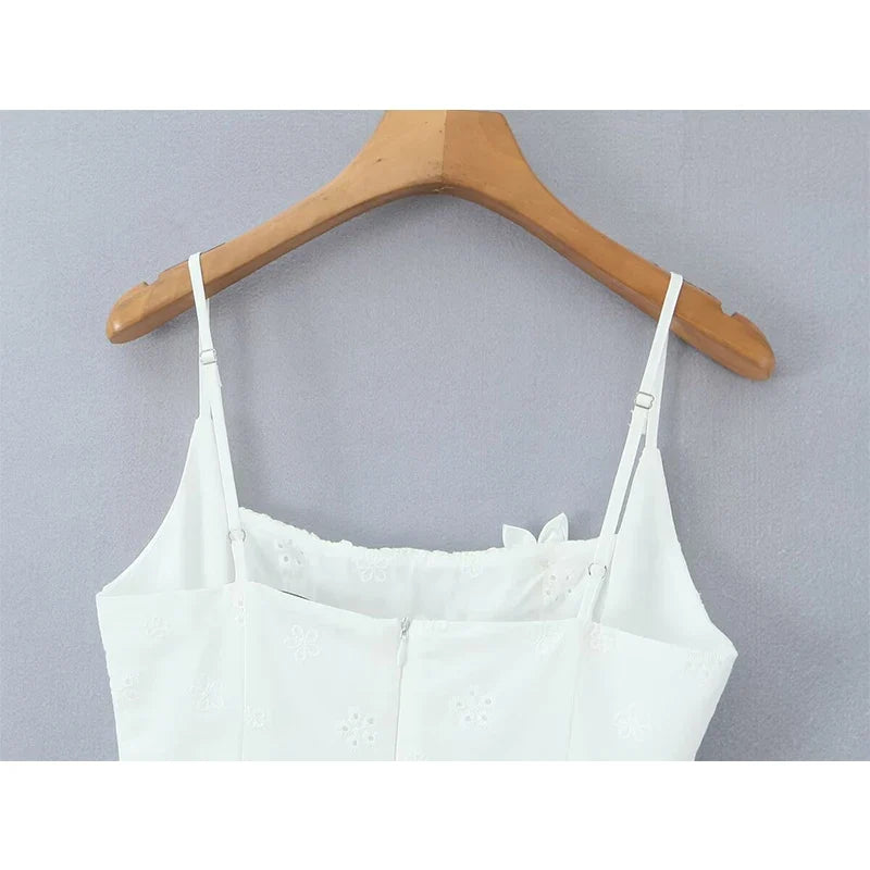Sexy Sweet White Sling Party Mini Dresses