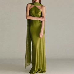 Temperament Off Shoulder Satin Evening Dresses