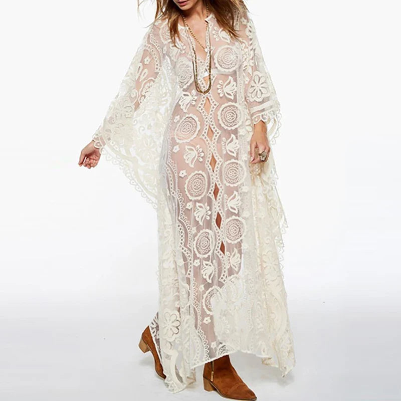 Perspective Loose White Long Dresses