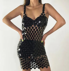 Sexy Backless Sequin Mini Dresses