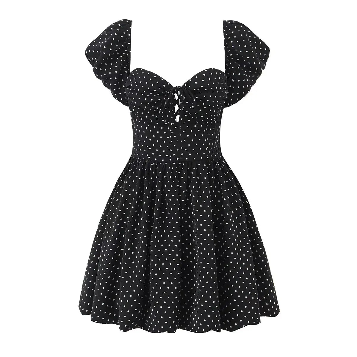 Sexy Off Shoulder Polka Dot Mini Dresses For Short Sleeve A-line Summer Holiday Party Dresses