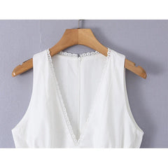 French Elegant White Mini Dresses