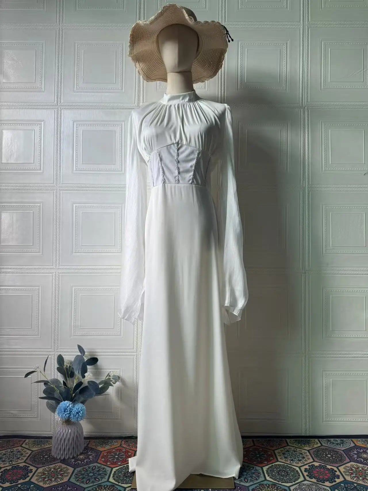 Autumn Elegant and Stylish Flowing Dress, Long-Sleeved Long Dresses