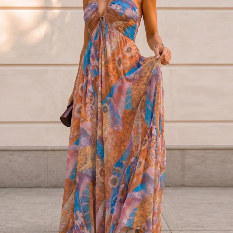 Bohemian Style Camisole Summer Long Dresses