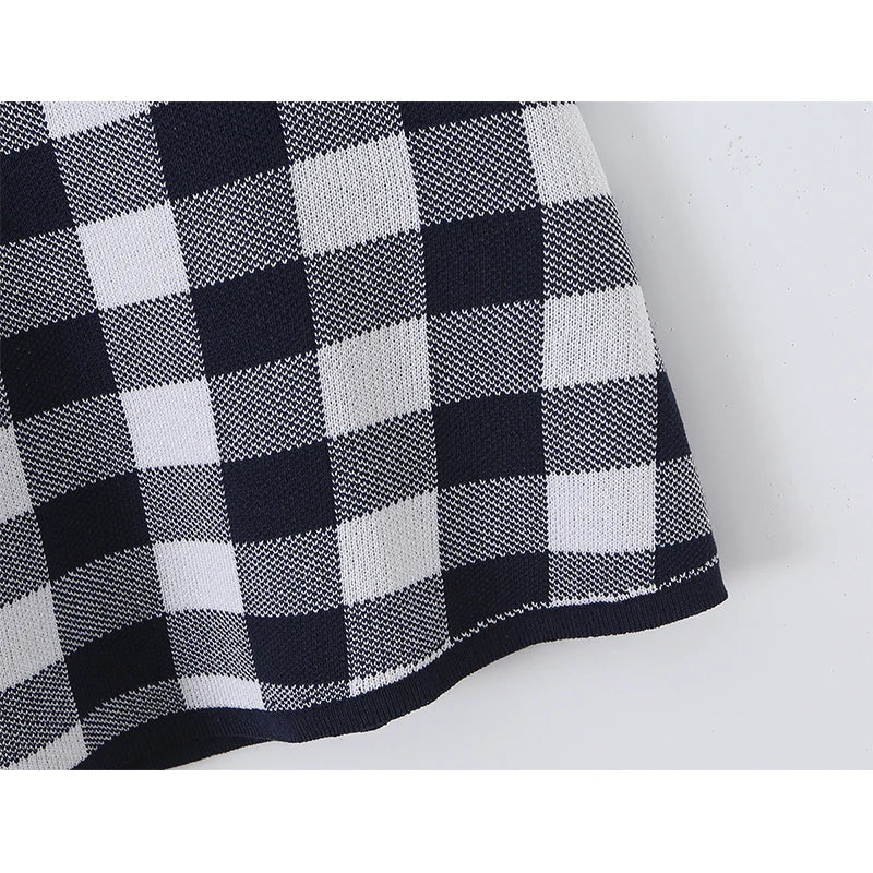 French Style Contrast Knit Sling Mini Sexy Dresses