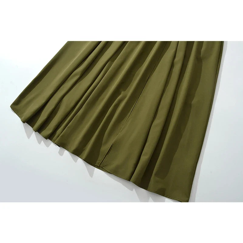 Sexy Slit Elegant With Scarf Sling Party Dresses Lace Up Bandage Back Fit And Flare Dresses