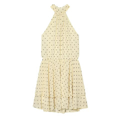 Yellow Polka Dot Halter Dresses