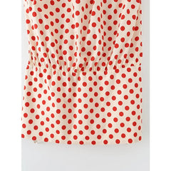 Sexy Chic Polka Dot Strapless Dresses Elastic Waist Summer Mini Vestidos Beach Vacation Dress