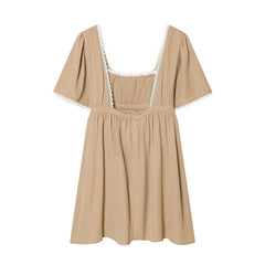 Lace Patchwork Short Dresses
